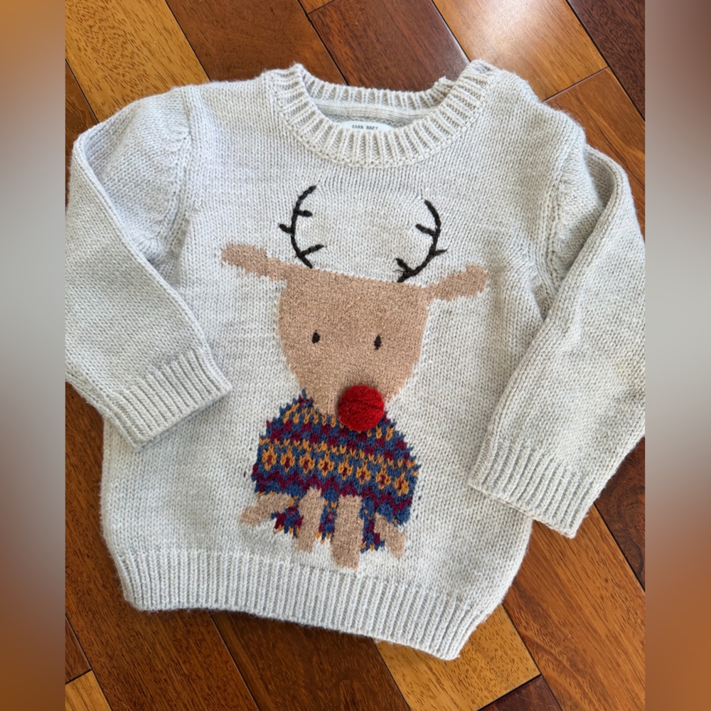 Zara Kids Reindeer Sweater